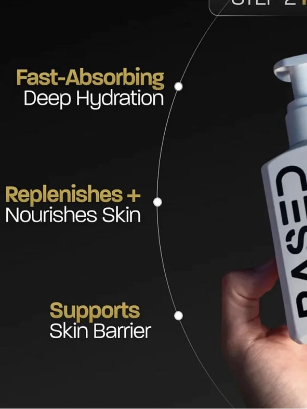 BASED Men's Daily Face Moisturizer - Daily Facial Moisturizer Squalane & Rosehip